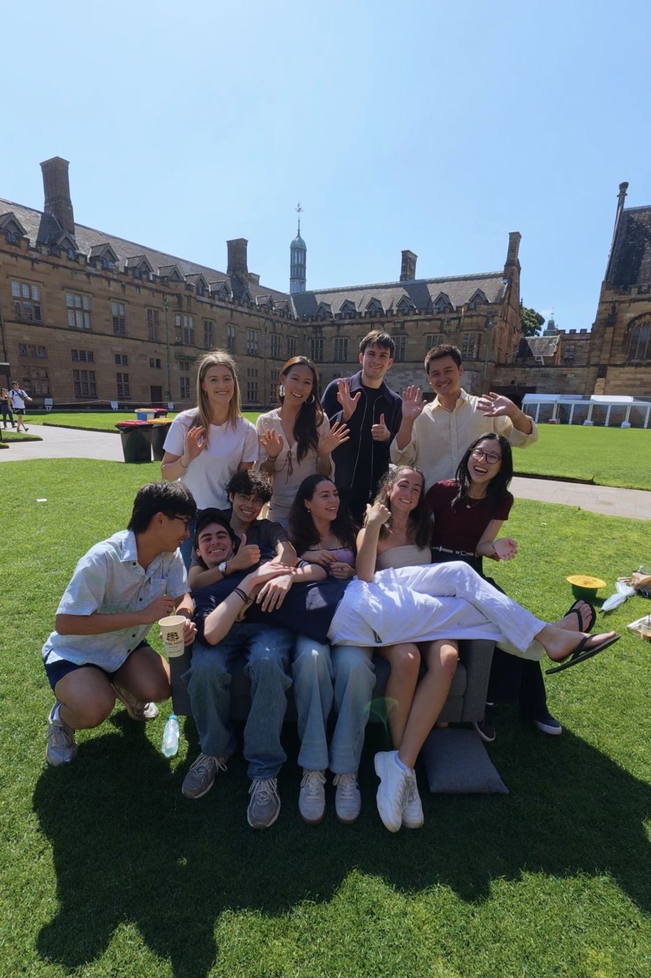 Shine team members having fun together