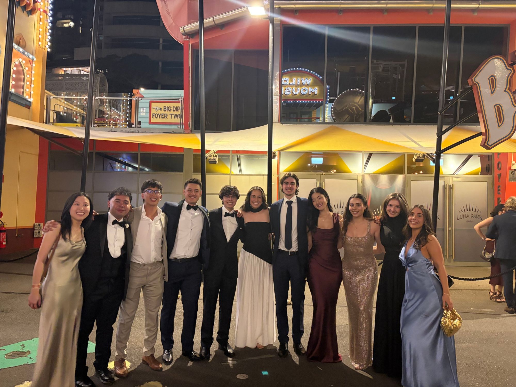 The Shine for SULS team dressed up together at Luna Park